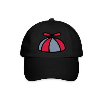 Bunte Propellermütze Windrad Hut - Baseballkappe - Schwarz/Schwarz - Vorne