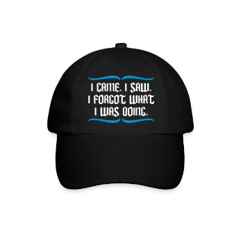I came saw forget - Baseballkappe - Schwarz/Schwarz - Vorne