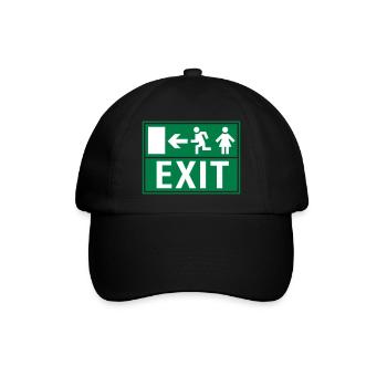 EXIT (NOTAUSGANG) - Baseballkappe - Schwarz/Schwarz - Vorne