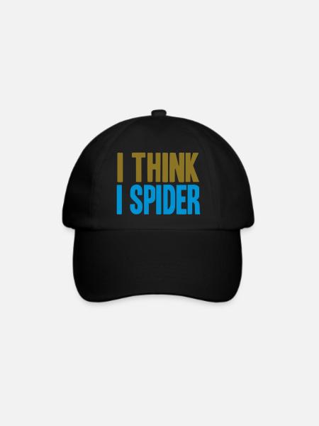 ICH GLAUB ICH SPINNE (DENGLISCH) - Baseballkappe - Schwarz/Schwarz