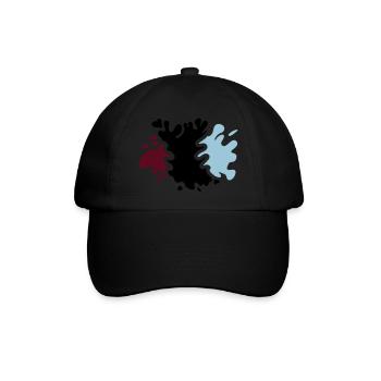 Farbklecks - Baseballkappe - Schwarz/Schwarz - Vorne