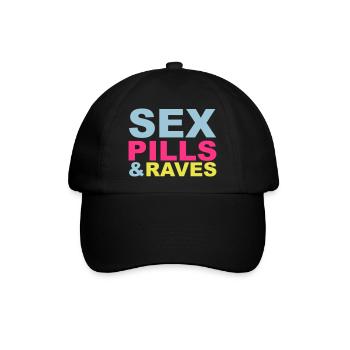Sex Pills Raves - Baseballkappe - Schwarz/Schwarz - Vorne