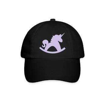 unicorn schaukelpferd - Baseballkappe - Schwarz/Schwarz - Vorne