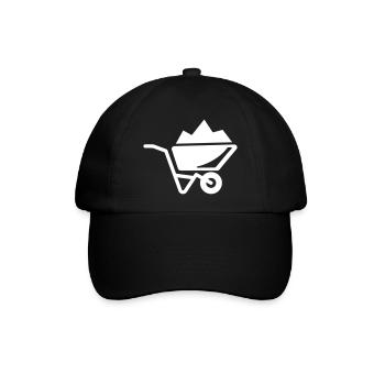 Schubkarre mit Sand - Baseballkappe - Schwarz/Schwarz - Vorne