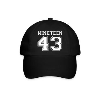 1943 - Baseballkappe - Schwarz/Schwarz - Vorne