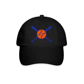 baseball sport logo 002 - Baseballkappe - Schwarz/Schwarz - Vorne