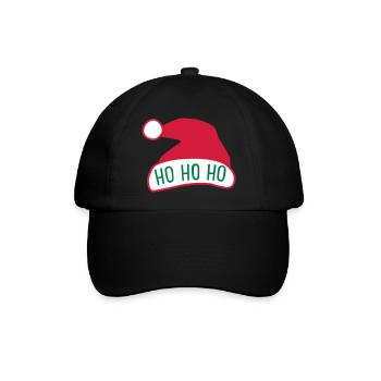 Ho Ho Ho - Baseballkappe - Schwarz/Schwarz - Vorne