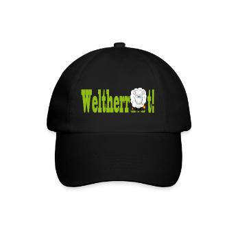 Weltherrschaft - Schaf - Baseballkappe - Schwarz/Schwarz - Vorne