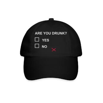 ARE YOU DRUNK? - Baseballkappe - Schwarz/Schwarz - Vorne