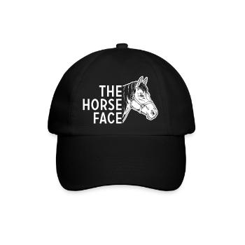The Horse Face - Baseballkappe - Schwarz/Schwarz - Vorne