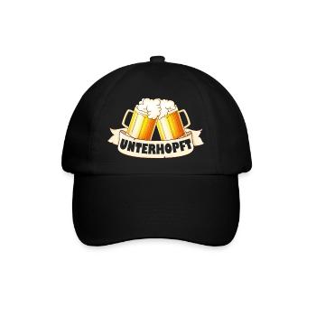 Unterhopft - Baseballkappe - Schwarz/Schwarz - Vorne