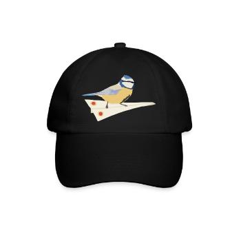Blaumeise Papierflieger - Baseballkappe - Schwarz/Schwarz - Vorne