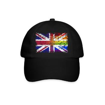 Pride UK Vintage 3 - Baseballkappe - Schwarz/Schwarz - Vorne
