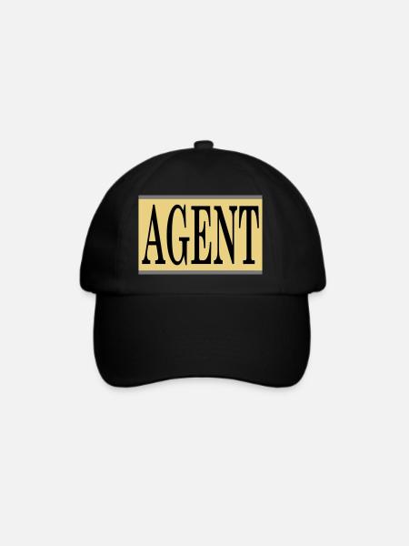 Agent - Baseballkappe - Schwarz/Schwarz