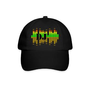 dj - Baseballkappe - Schwarz/Schwarz - Vorne
