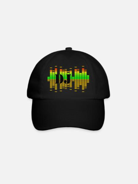 dj - Baseballkappe - Schwarz/Schwarz