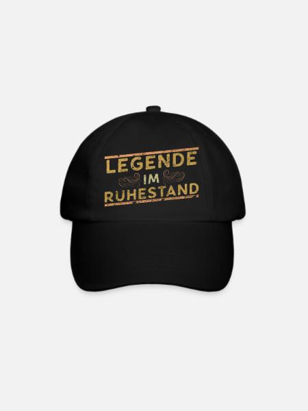 Rentner Legende im Ruhestand - Baseballkappe - Schwarz/Schwarz
