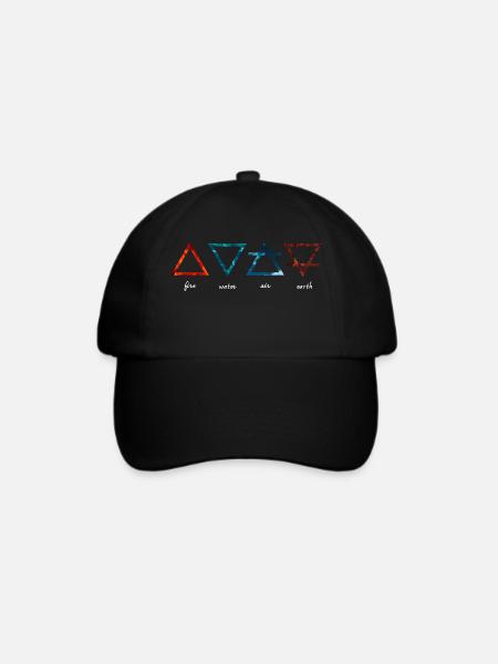 Alchemistische Elemente - Baseballkappe - Schwarz/Schwarz