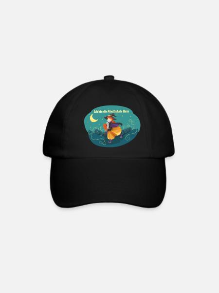 Niedliche Hexe - Baseballkappe - Schwarz/Schwarz