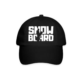 Snowboard Freestyle Shirt – Ride the Mountain - Baseballkappe - Schwarz/Schwarz - Vorne