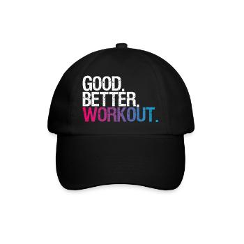 Workout - Baseballkappe - Schwarz/Schwarz - Vorne