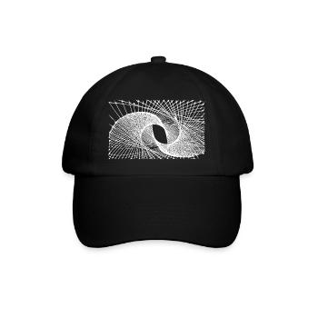 Geometrische Linien - Baseballkappe - Schwarz/Schwarz - Vorne