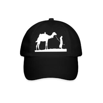 Wüste Sahara Kamel - Baseballkappe - Schwarz/Schwarz - Vorne