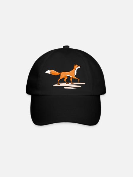 Fuchs - Baseballkappe - Schwarz/Schwarz