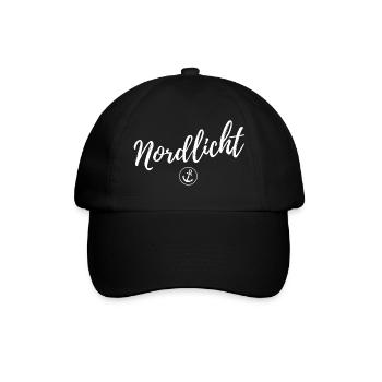 Nordlicht Anker Nordsee Segeln Boot Küste - Baseballkappe - Schwarz/Schwarz - Vorne