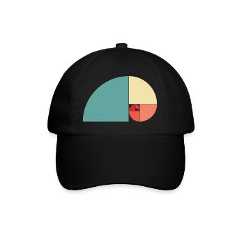 Goldener Schnitt Farbe - Baseballkappe - Schwarz/Schwarz - Vorne