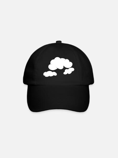 Wolken - Baseballkappe - Schwarz/Schwarz