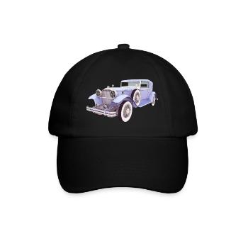Oldtimer, Auto, Automobil - Baseballkappe - Schwarz/Schwarz - Vorne