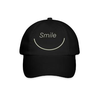 smile - Baseballkappe - Schwarz/Schwarz - Vorne
