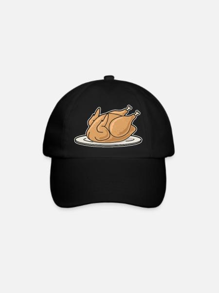 Hähnchen Gegrillt - Baseballkappe - Schwarz/Schwarz