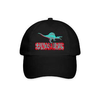 Dinosaurier Spinosaurus - Baseballkappe - Schwarz/Schwarz - Vorne