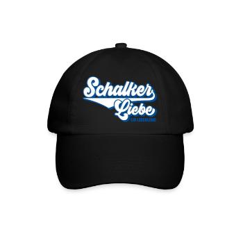 Schalker Liebe | Gelsenkirchen Schalke Geschenk - Baseballkappe - Schwarz/Schwarz - Vorne