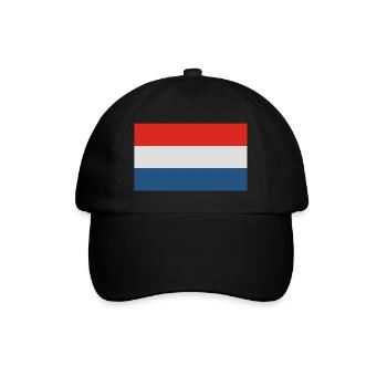 Holland Fahne - Baseballkappe - Schwarz/Schwarz - Vorne
