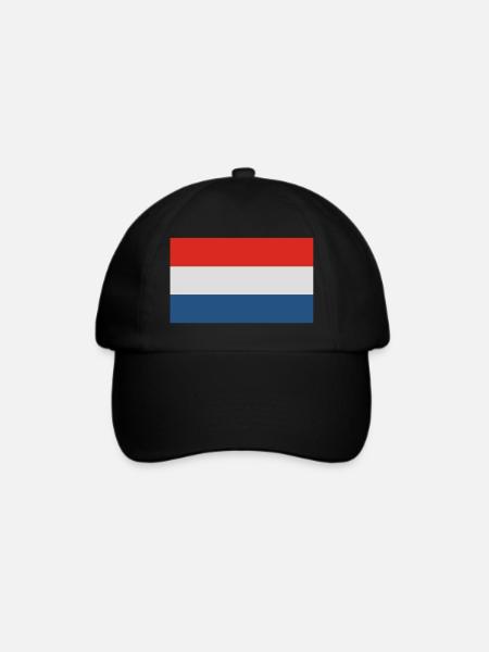 Holland Fahne - Baseballkappe - Schwarz/Schwarz