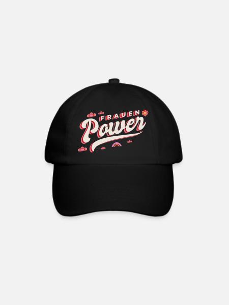 Frauenpower - Baseballkappe - Schwarz/Schwarz