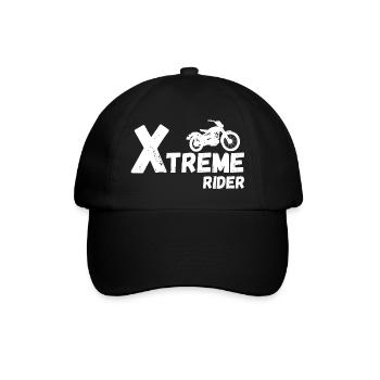 Motorrad, Sportmotorrad, Humor Motorrad - Baseballkappe - Schwarz/Schwarz - Vorne