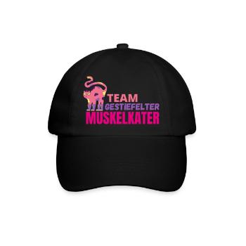 Muddy run shirt mud Lauf Team Muskelkater Grümpel - Baseballkappe - Schwarz/Schwarz - Vorne