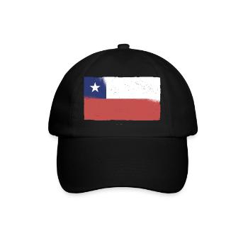 Flagge von Chile Südamerika Chilenen Chilene Santa - Baseballkappe - Schwarz/Schwarz - Vorne