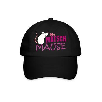 Muddy run shirt mud Matsch Lauf Maus Team obstacle - Baseballkappe - Schwarz/Schwarz - Vorne