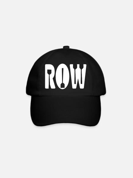 ROW Awesome Paddle Rowing Designs T-Shirt Present - Baseballkappe - Schwarz/Schwarz