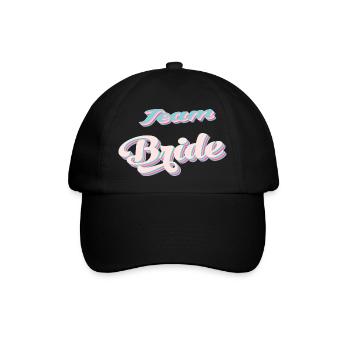 Braut-Team team bride Junggesellinnenparty - Baseballkappe - Schwarz/Schwarz - Vorne