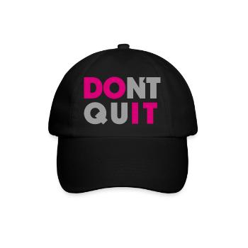 dont quit do it - Baseballkappe - Schwarz/Schwarz - Vorne