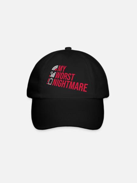 Lustig my worst nightmare - Baseballkappe - Schwarz/Schwarz