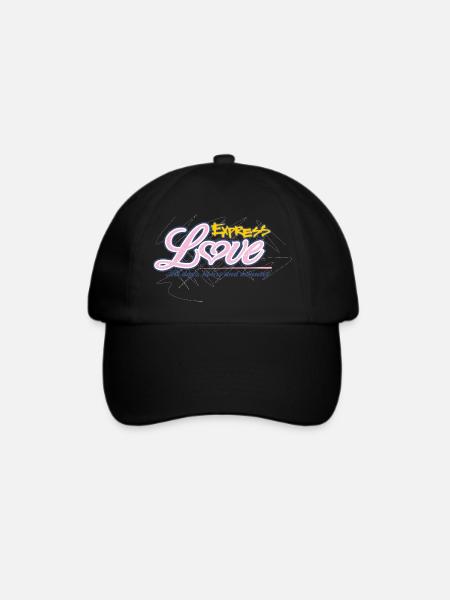 Liebe - Baseballkappe - Schwarz/Schwarz