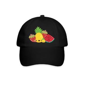 Fruit Party - Baseballkappe - Schwarz/Schwarz - Vorne
