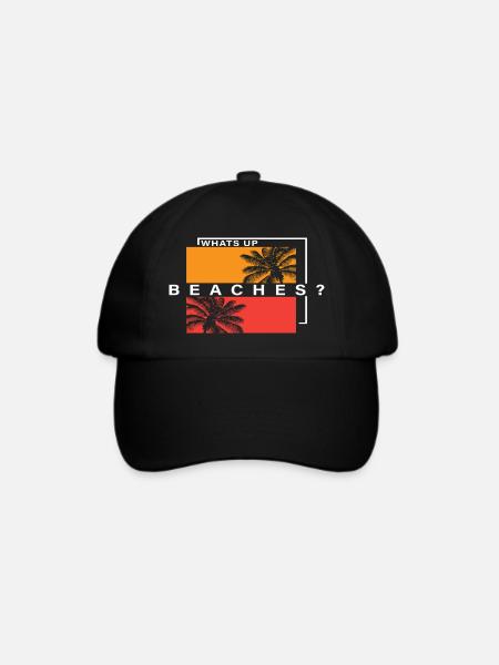 Whats up Beaches? - Baseballkappe - Schwarz/Schwarz